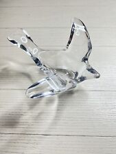 Vintage Hand Blown Glass Flying Bird Trinket Dish picture