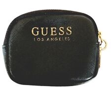 Vintage Guess Coin Purse Keychain Bag Charm Clip Logo Zip Pouch Keyring FLAW picture