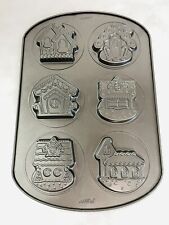 Wilton Gingerbread House Cookie Cake Choc Molds Non Stick EUC 6 Designs picture