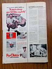 1953 Purolator Oil Filter Ad Movie Hollywood Star Jackie Cooper  picture