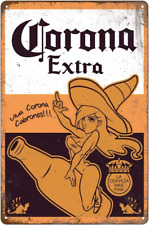 Bayyon Tin Signs Retro Vintage, Corona Extra Beer, Home Bar Man Cave Diner Garag picture