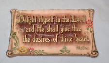 Vtg Zondervan Publishing Company Metal Wall Plaque 1930  PSALM 37:4 picture