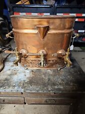 Copper Brass Antique Coffee/Tea Urn Samovar With Burner No Lid. 19th Century picture