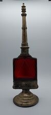 Antique Ruby Red Moraccan Perfume/Rosewater Bottle. picture