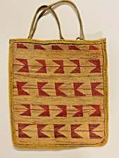 Original Native American Corn Husk Bag; 13” x 14 1/2”; Late 1800s- Early 1900’s picture