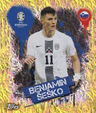 Topps UEFA Euro 2024 Sticker Swiss SVN 3 Benjamin Sesko Artist Gold Parallel picture