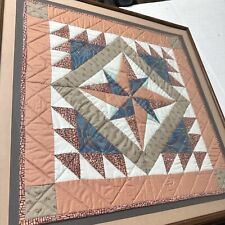 Rare vintage quilt square Framed Amish Style picture