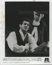 1989 Press Photo Placido Domingo with Johnathan Summers in 