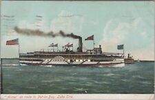 Postcard  Steamer Ship Arrow En Route to Put-In-Bay Lake Erie Ohio 1908 - A081 picture