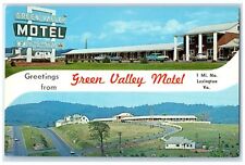 c1960s Greetings From Green Valley Motel Lexington Virginia VA Unposted Postcard picture