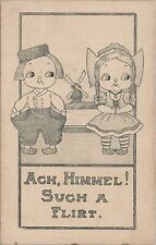 Ach, Himmel Such A Flirt Dutch Windmill Cartoon Divided Back Vintage Post Card picture