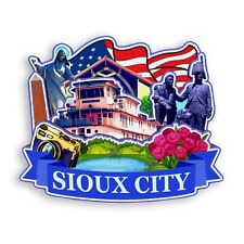 Sioux City Iowa USA Refrigerator magnet 3D travel souvenirs wood gifts picture