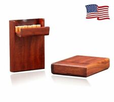 Handmade Exquisite Cigarette Box Handcrafted Wooden Case Hold 10 Cigarettes HO picture