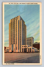 New City Hall & Court House St. Paul,MN Ramsey County Minnesota Postcard picture