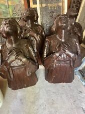 Quite unusual set of six antique carved ecclesiastical figures picture