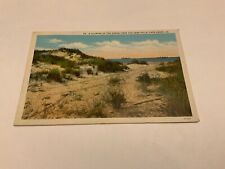 Cape Henry, VA. ~ Ocean View From Sand Hills - Ships - Sand Dunes  Vint.Postcard picture