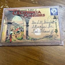 California Missions 18 Postcard Souvenir Folder - Posted Vintage picture