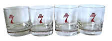 Vintage Seagram's 7 Whisky Red Logo Rock Lowball Cocktail Glasses -Set of 4 picture