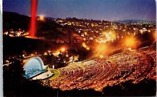 Hollywood Bowl Amphitheatre Hollywood California Night View Chrome Postcard picture