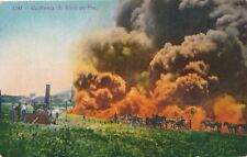CALIFORNIA CA - California Oil Wells On Fire Postcard picture