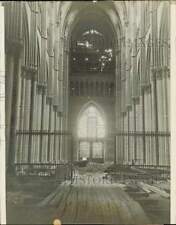 1926 Press Photo Bombed-out Reims Cathedral in France is being restored picture