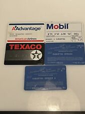 1980s MOBIL Texaco American Airlines Credit Card - Petroliana 5 LOT picture