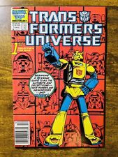 TRANSFORMERS UNIVERSE 1 HIGH GRADE WHT PAGES NEWSSTAND VARIANT MARVEL 1986 picture