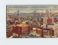 Postcard View of Delaware River Bridge Philadelphia Pennsylvania USA picture