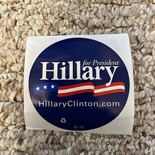 2008 HILLARY for PRESIDENT unused LAPEL STICKER  picture