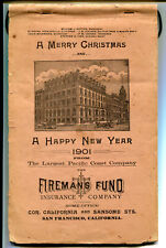 FIREMAN'S FUND Calendars 1901-30 Full Run, Annotated, Santa Clara Historic Info picture