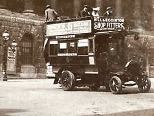 P1 RPPC Photo Postcard The Town Hall Birmingham Advertising Bus Signs 1907 picture