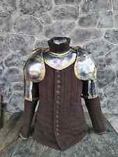 Hussar shoulders protection set pair of pauldrons with gorget steel larp armor picture