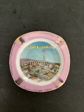 Seattle Worlds Fair Ashtray 1962- Pink And Gold Border picture