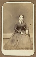 Antique Victorian CDV Photo Portrait Pretty Lady Woman Manchester, NH picture
