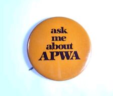 Vintage 1940-1950s APWA Button Pinback American Public Works Association picture