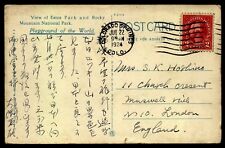 US  Scott 634 on 1924 card of Estes Park Co. in JAPANESE to London picture