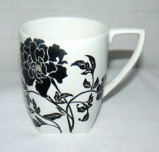 Coventry Fine China 12 oz. Dancing Black Flower Blooms Mug Cup picture