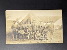 RPPC Civil War Named Soldiers Military Camp Postcard Undivided Back Unposted picture