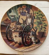 Vintage 1994 Kahla The Nicest Places On The Rocking Chair Plate Cute Kittens COA picture