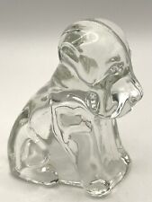 VTG FEDERAL GLASS CLEAR GLASS MOPEY DOG POOCH CANDY CONTAINER 3” Tall picture