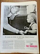 1957 Travelers Insurance Ad It Costs so Little to Tell him Don't Worry & Mean It picture