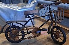 Antique Model Two Wheel Fabricated Steel Bicycle - 11 Inches Long picture