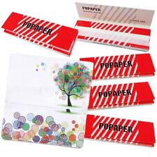 POPAPER 5 Booklets Red 70mm Cigarette Rolling Papers & Bubble Tree Ashtray Bag picture