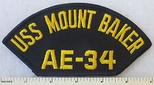 USS MOUNT BAKER AE-34 - US NAVY AMMUNITION SHIP CAP PATCH HAT INSIGNIA 1972-1996 picture