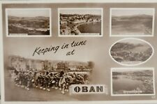 Oban Scotland Postcard Multiple Views RPPC B&W White Border Vintage 50's picture