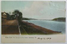 Sunbury, PA Pennsylvania View Down the Susquehanna River 1907 Postcard f18 picture