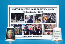 HM The Queen's Last Great Journey 2022 China  Thimble +Card B/155 picture