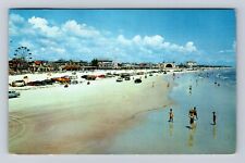 Daytona Beach FL-Florida, Scenic View Of Beach Area, Vintage c1963 Postcard picture