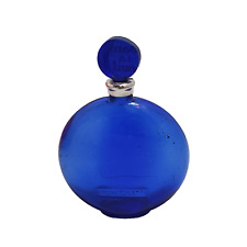 Antique Rene Lalique Worth Cobalt Blue Glass Perfume Bottle Dans la Nuit picture