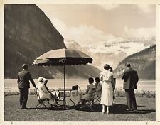 Fairmont Chateau Lake Louise 1937 Press Photo Lawn Party Alberta Canada *P131b picture